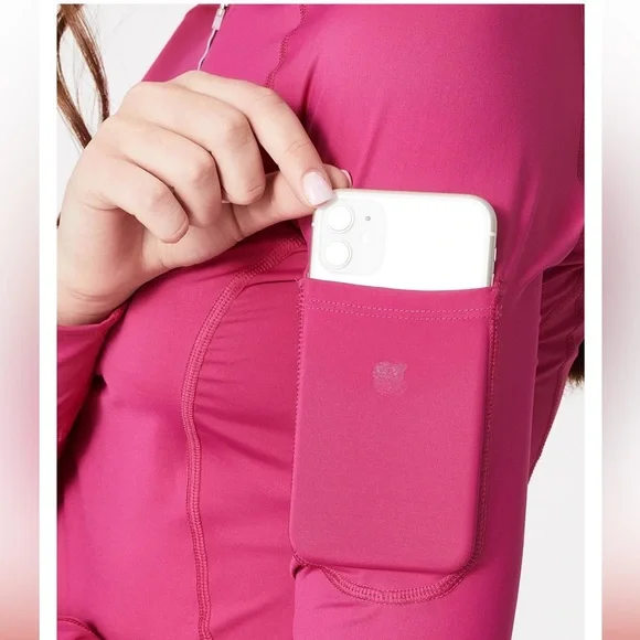 BloqUV Women's Half Zip Top - Passion Pink small - Picture 5 of 8